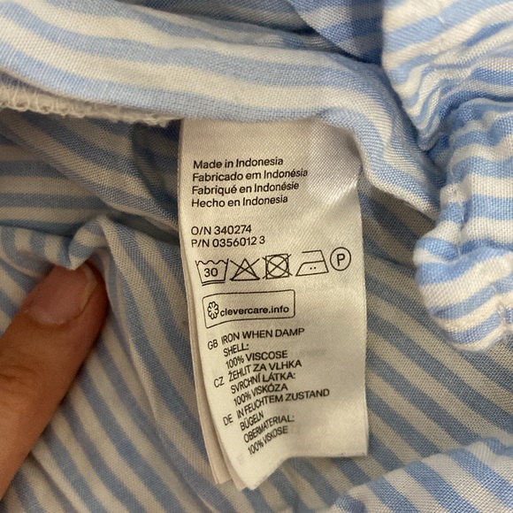 H&M Divided Blue and White Striped Button Down - Picture 6 of 6